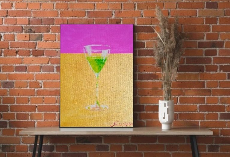 My cocktail on gold, artwork