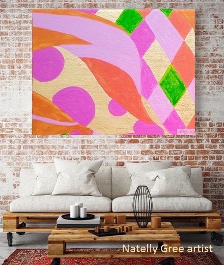 pring, Original painting by Contemporary Artist,  modern design, acrylic on canvas, hand painted