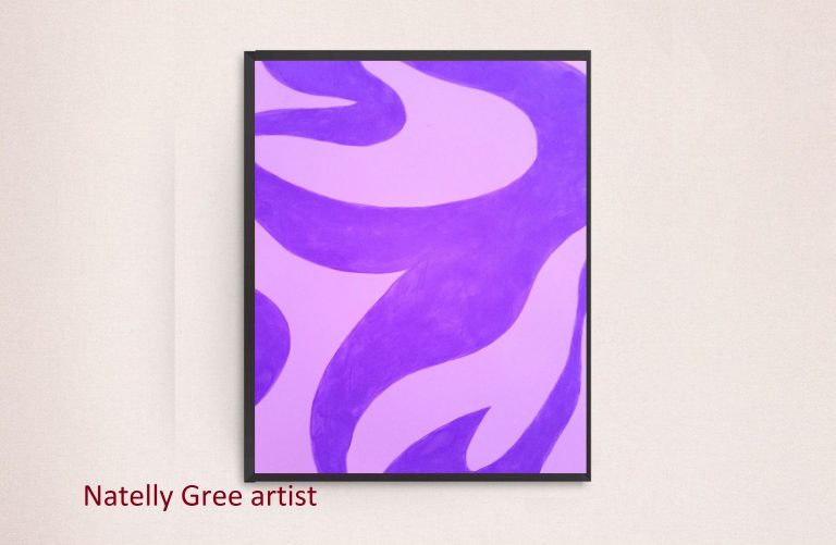 Purple Abstract Painting