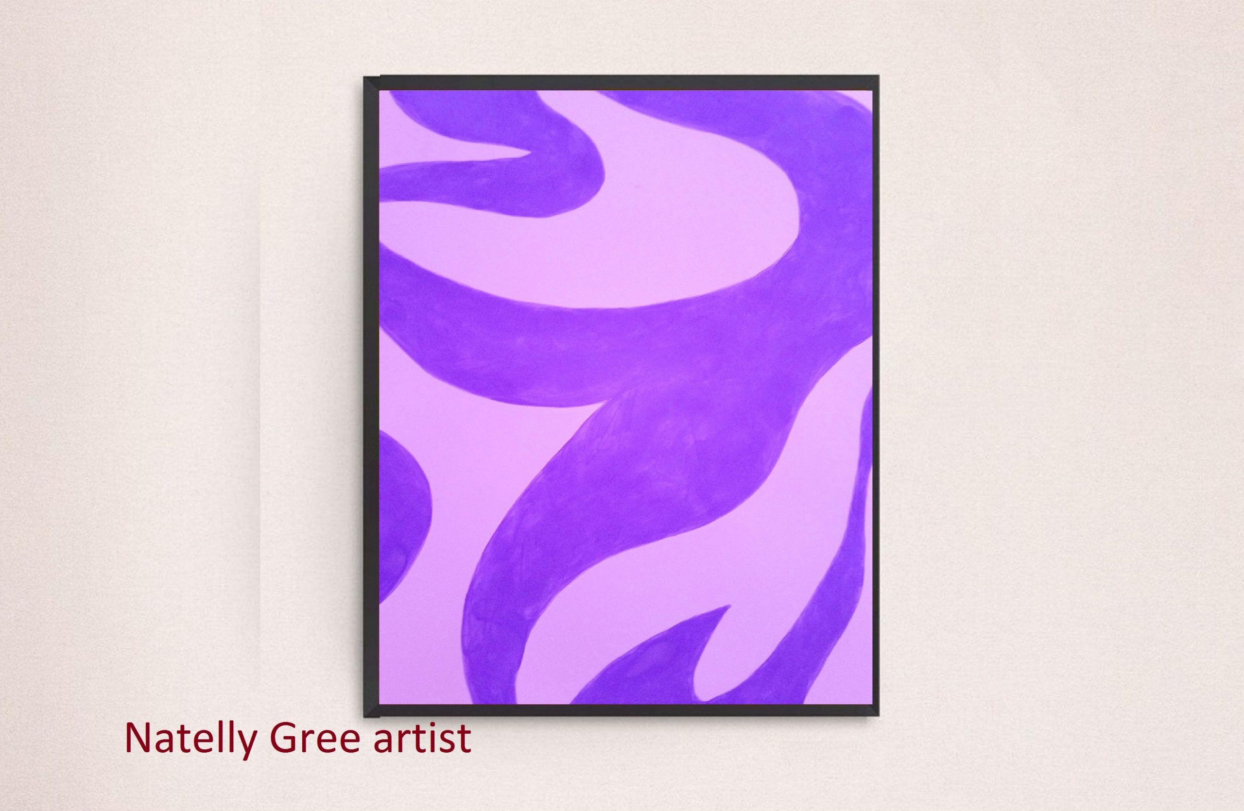 Purple Abstract Painting Minimalist Art Natelly Gree