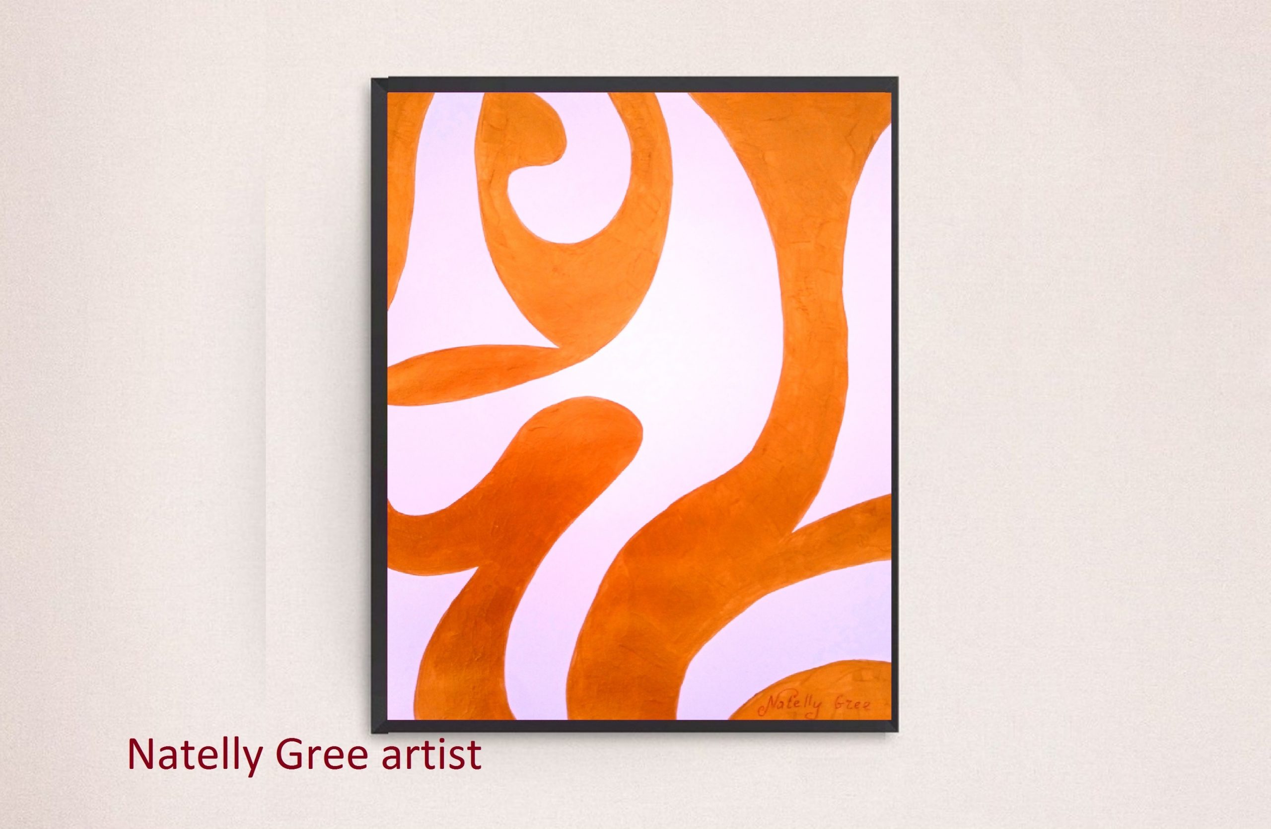 Beige Minimalist PaintingAbstract Art Natelly Gree