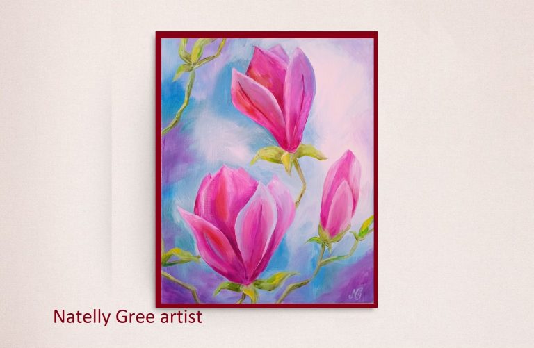 Magnolia Flowers Art