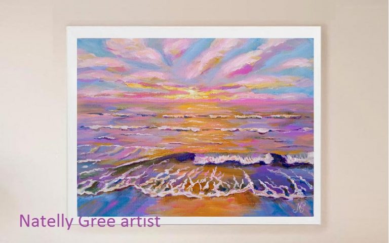 Pink Sea Painting