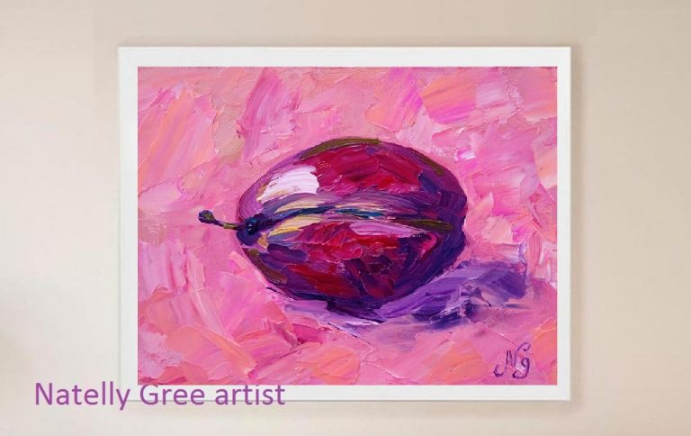 Plum Oil Painting