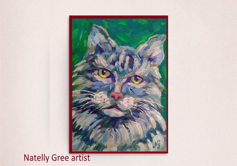 Cat Oil Painting