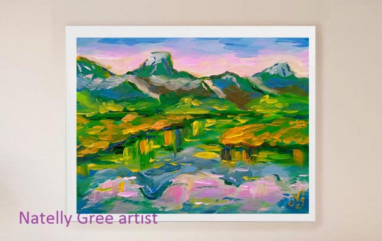 Mountain Lake Painting